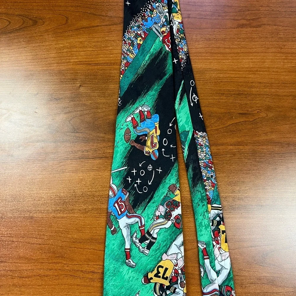 Lord & Paul Colorful Football Themed Necktie